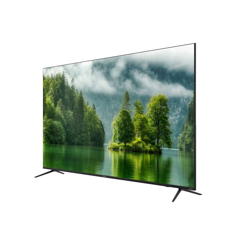 Angle. Sharp - 75" 4K Ultra HD LED Roku TV - Black.