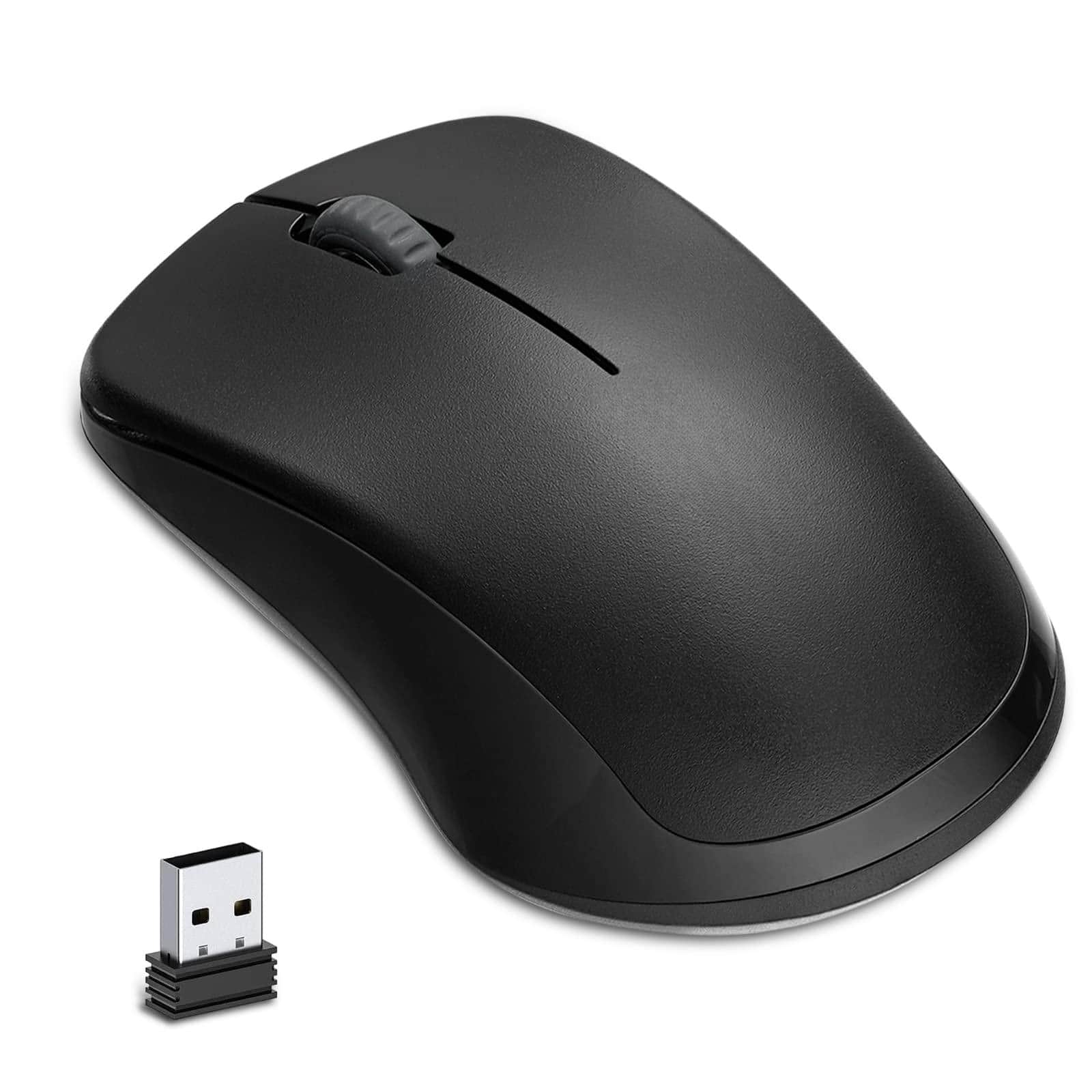 Cozy Serene - Wireless Mouse Silent USB 1680 2.4ghz Cordless With Receiver Dpi Buttons Computer - Wireless - Black