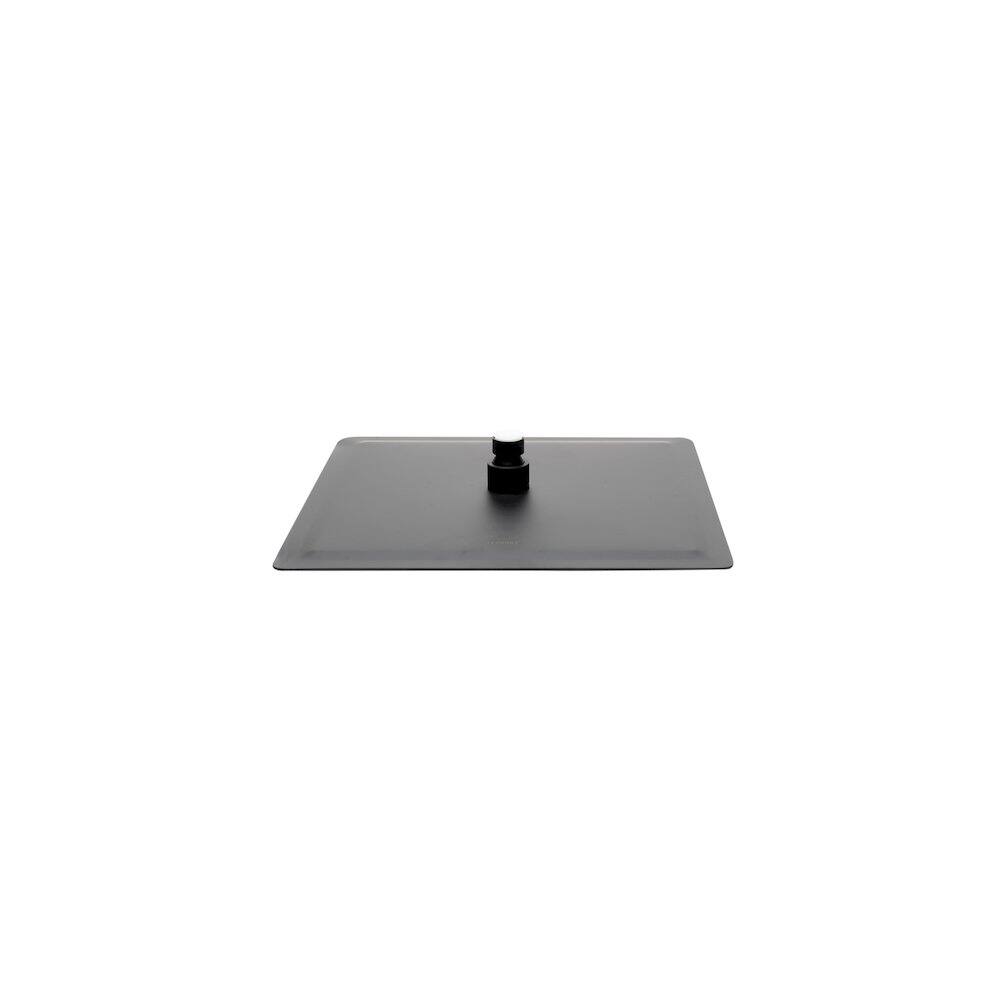 Left. Alfi - Matte Black Stainless Steel 12" Square Ultra-Thin Rain Shower Head - Black.