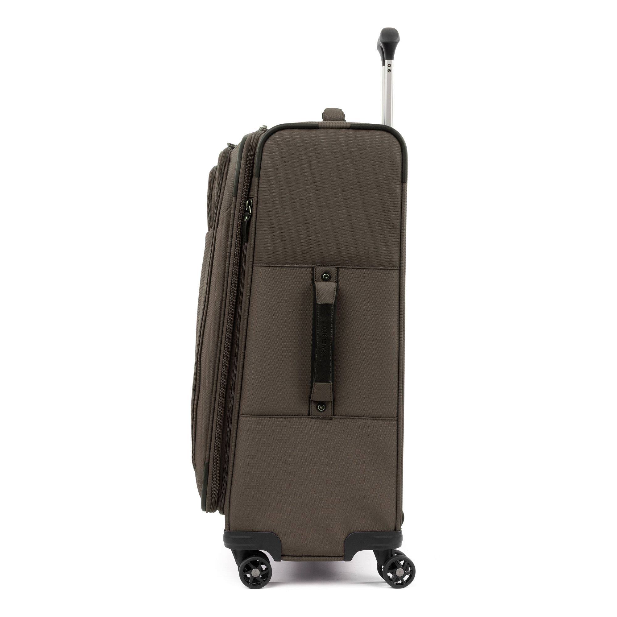 Alt View 1. Travelpro - Tourlite Softside Expandable 25" Checked Spinner Luggage - Espresso.