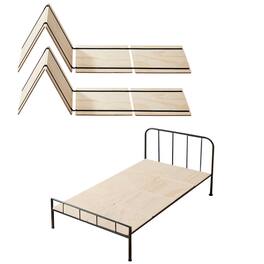 VEVOR - Twin Size Bunkie Board, 0.4 in Foldable Bed Board Slats with Connection, Wooden Mattress Support for Twin Size Bed - Wood