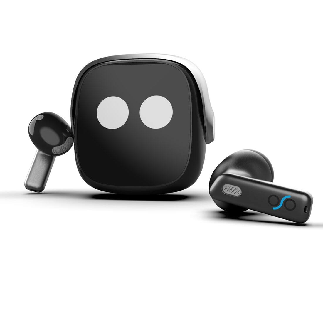 Left. OSO - OSO AI Earbuds - Black SPACE GERY.