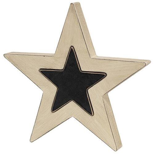 Angle. BreeBe - 2/Set Black & White Cutout Stars - White, Black.