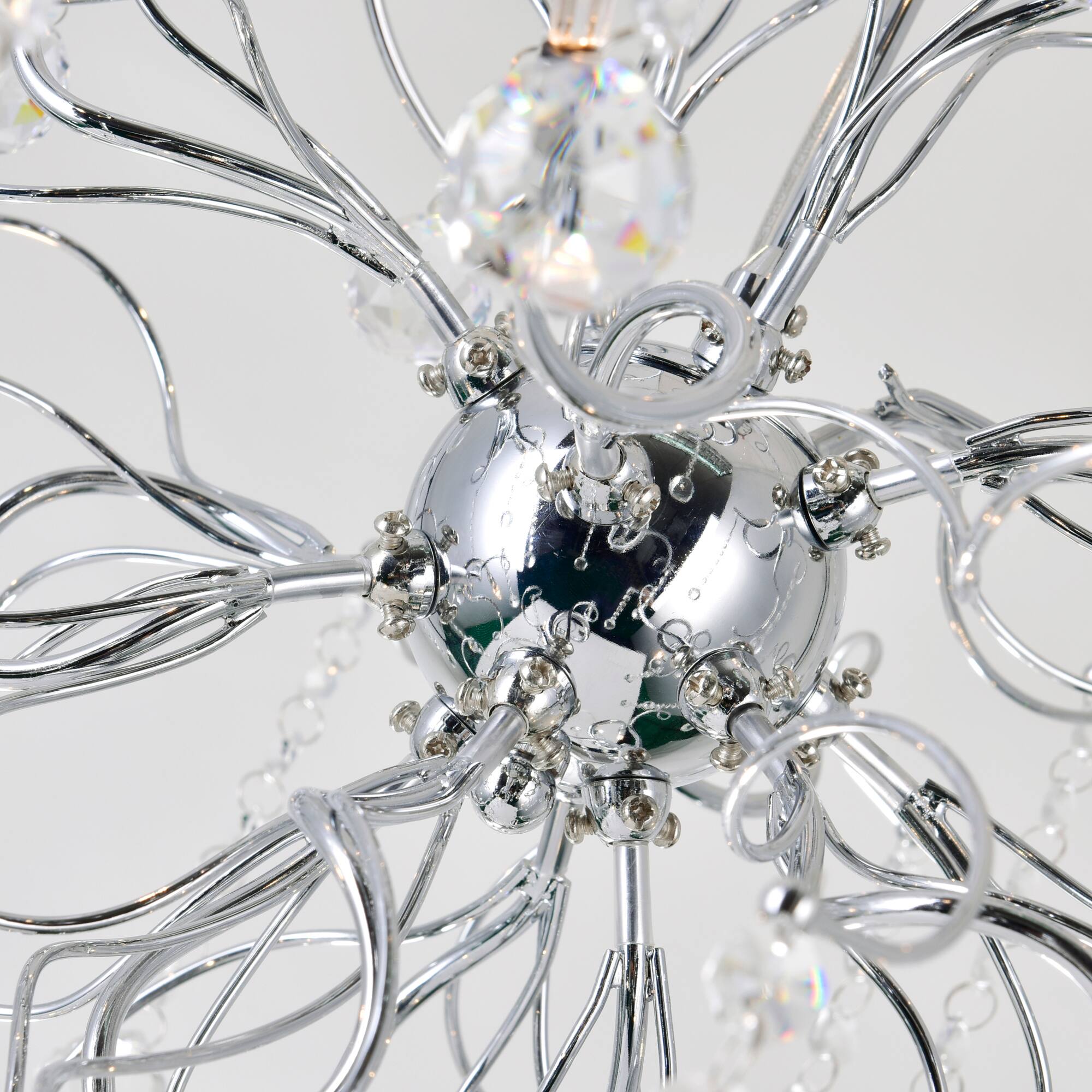 Alt View 1. CWI Lighting - Cherry Blossom 15 Light Chandelier With Chrome Finish - Chrome.