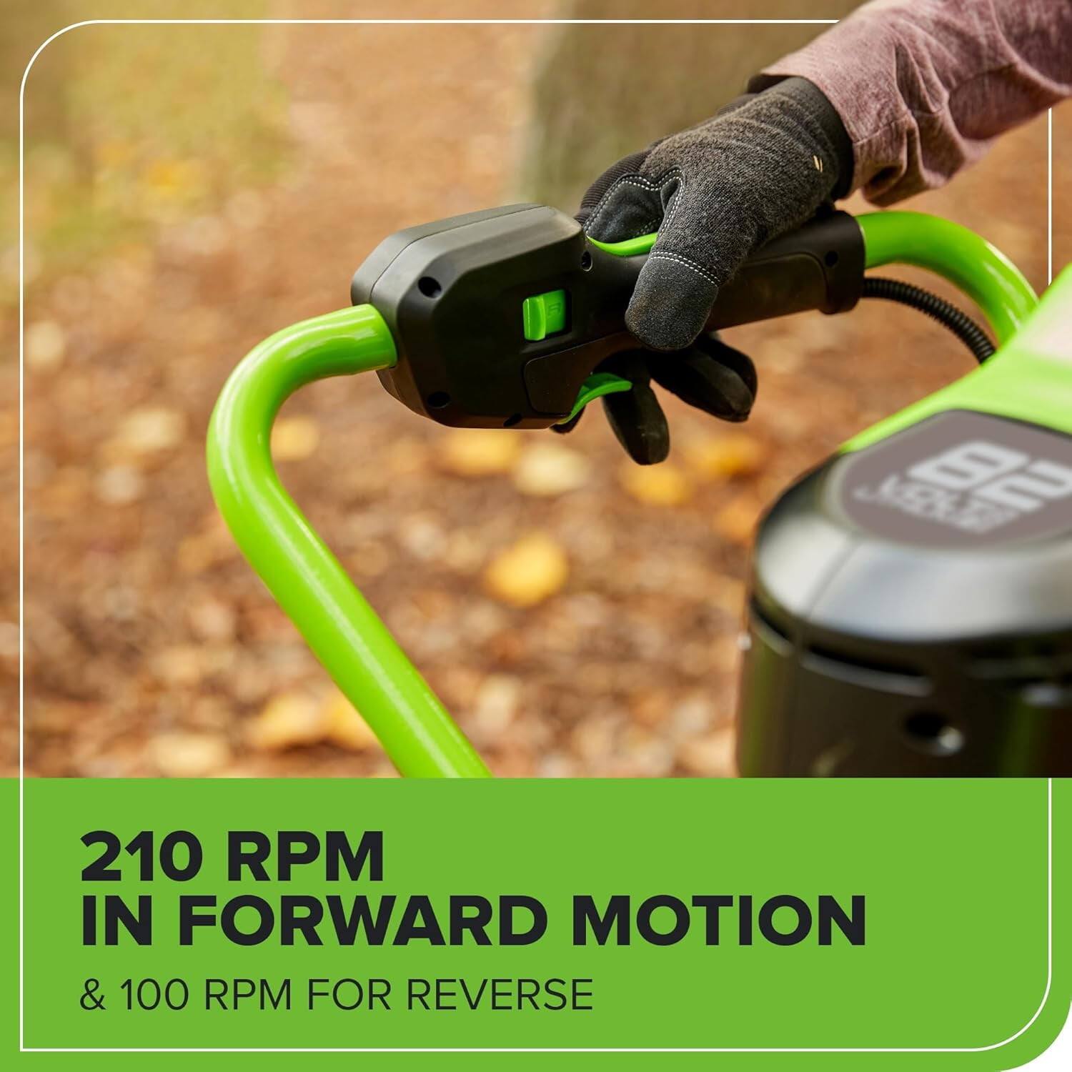210 RPM IN FORWARD MOTION & 100 RPM FOR REVERSE