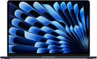 Apple - MacBook Air 15-inch Apple M3 chip Built for Apple Intelligence - 16GB Memory - 256GB SSD - Midnight - Front_Zoom