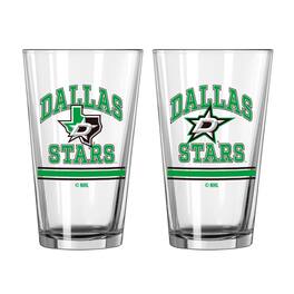 Logo Brands - Dallas Stars 16oz. Pint Glass Two Pack - Multicolor