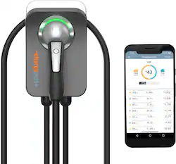 Charge Point - Home Flex Level 2 WiFi NEMA 14-50 Plug Electric Vehicle EV Charger - Gray - Front_Zoom