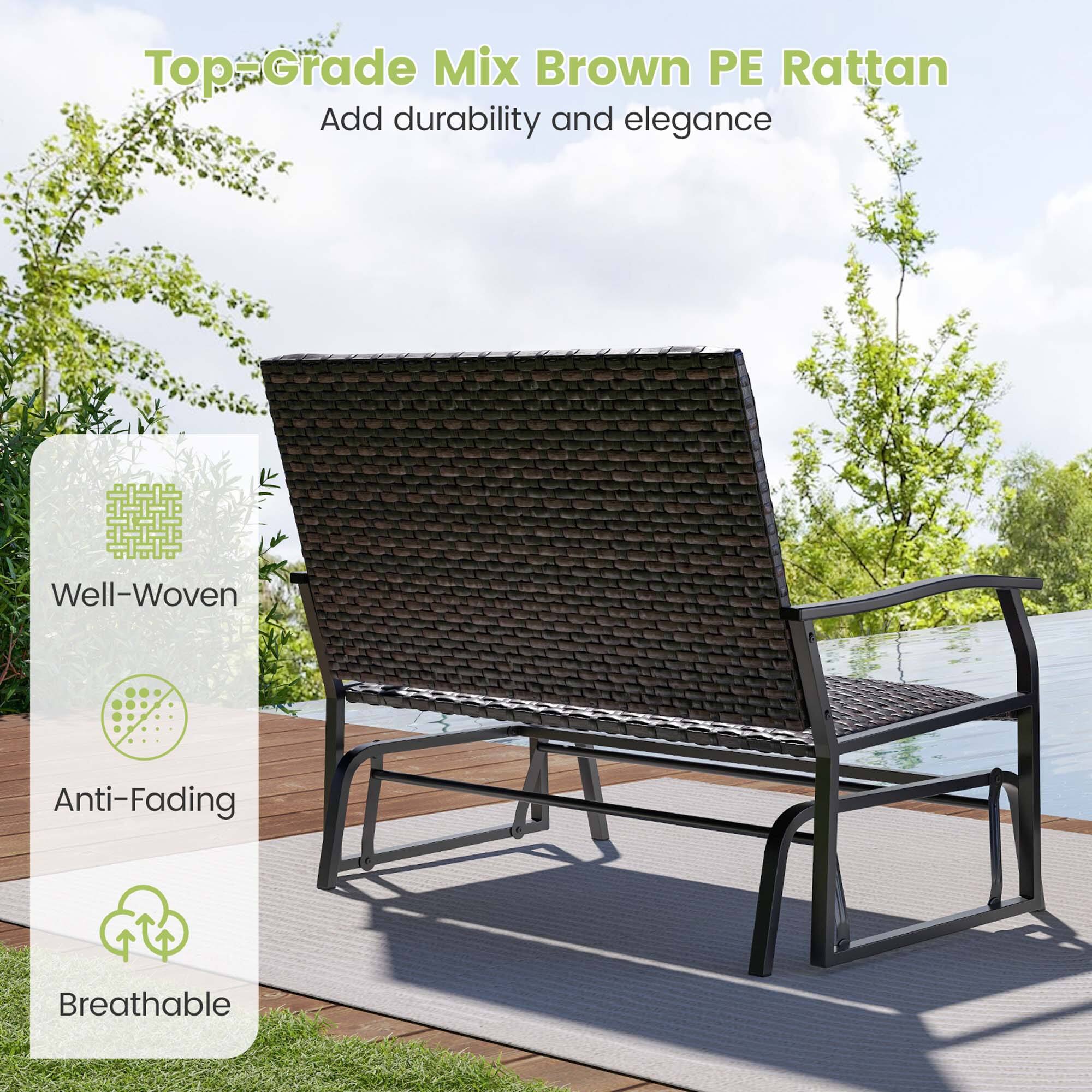 Top-Grade Mix Brown PE Rattan  
Add durability and elegance  

- Well-Woven  
- Anti-Fading  
- Breathable