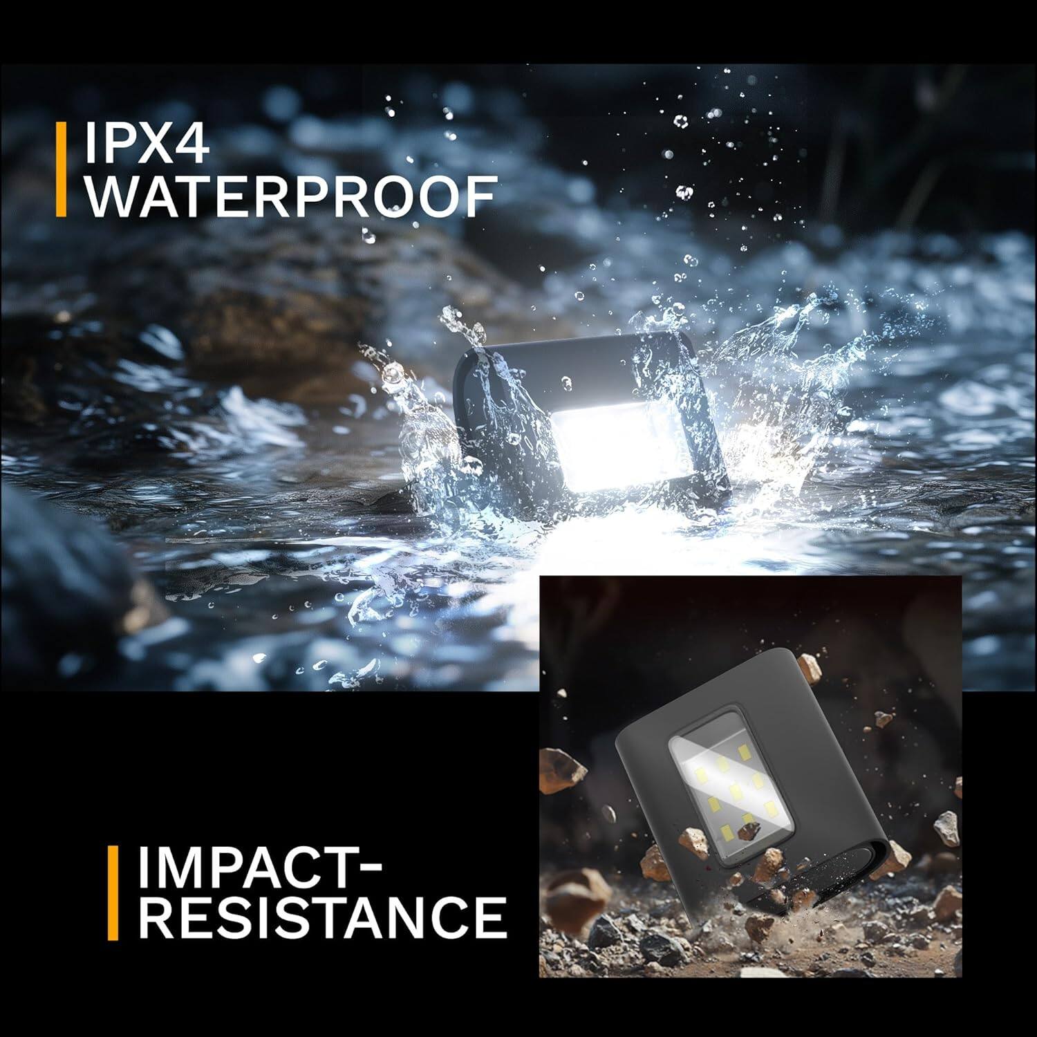 Alt View 1. Schertz - 2-Pack USB Rechargeable Reflective Running Lights, Clip-On for Runners (Black).