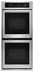 KitchenAid - 24" Built-In Double Electric Convection Wall Oven - Stainless steel - Front_Zoom