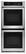 Front. KitchenAid - 24" Built-In Double Electric Convection Wall Oven - Stainless Steel.