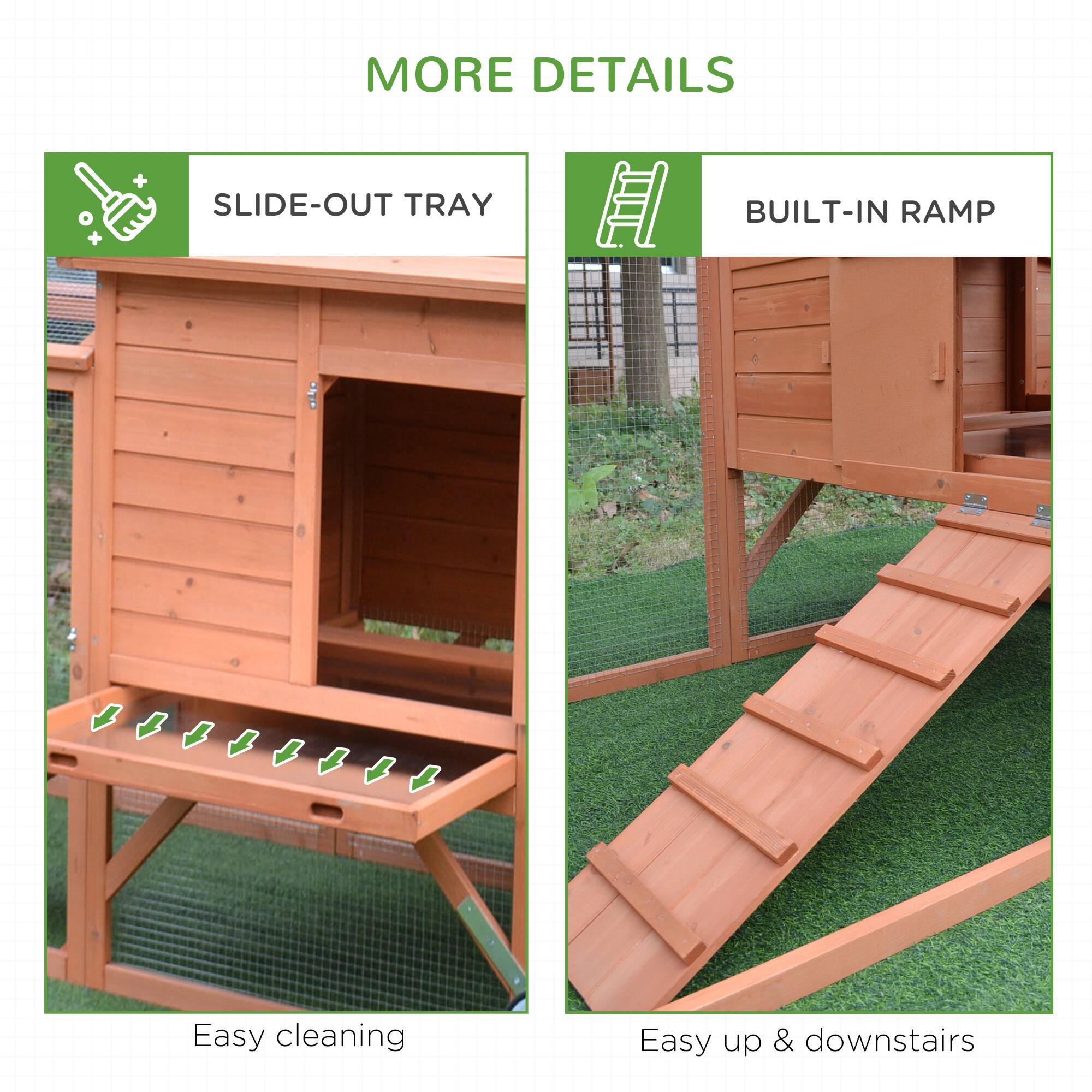 MORE DETAILS

SLIDE-OUT TRAY  
Easy cleaning

BUILT-IN RAMP  
Easy up & downstairs