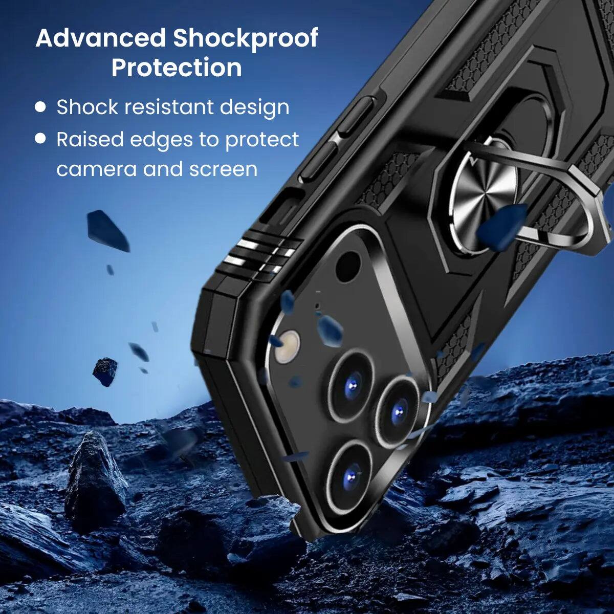 Entronix Case for iPhone 18 Pro/17 Pro Dual Layer Guard Gripstand