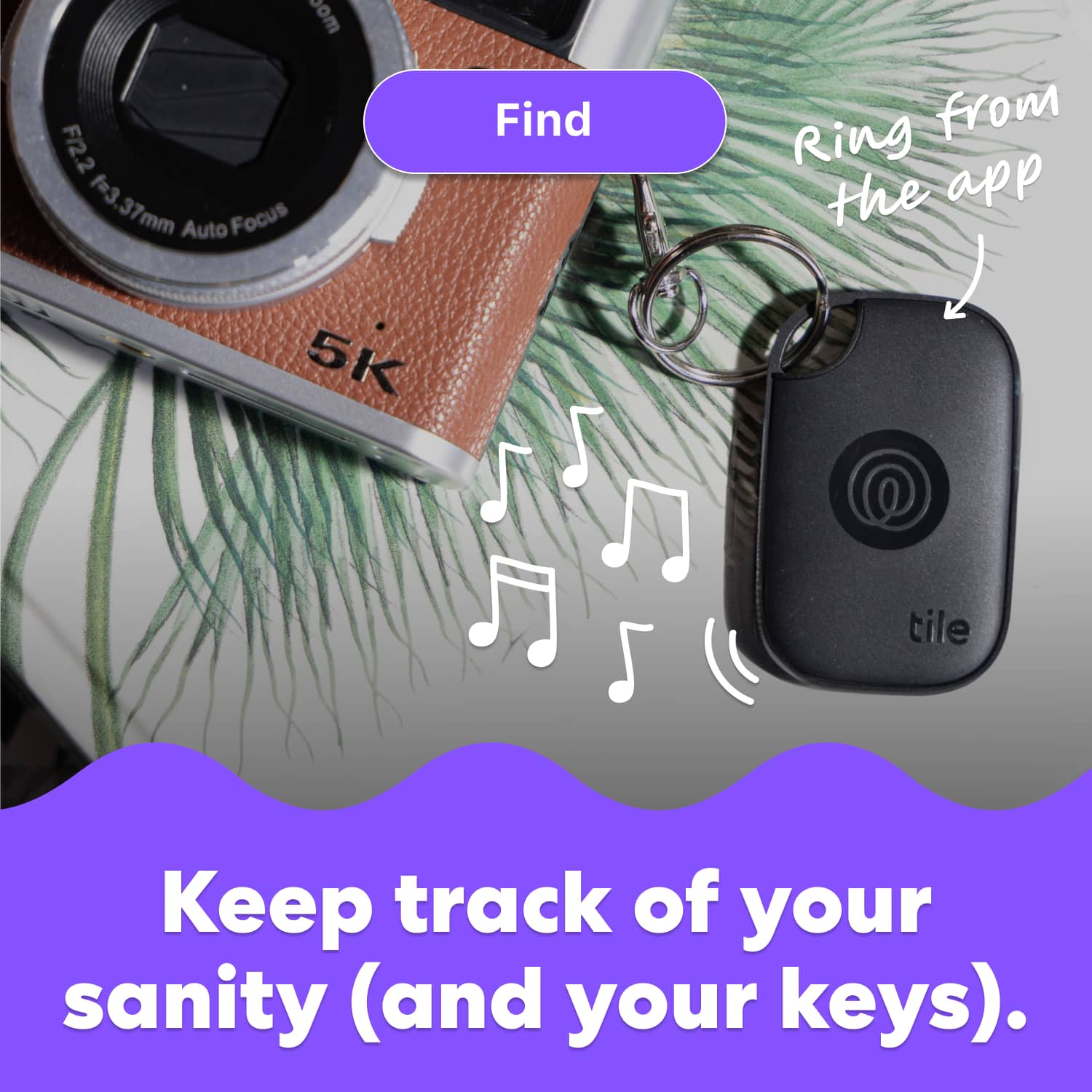 Keep track of your sanity (and your keys) with the 5K tile app.