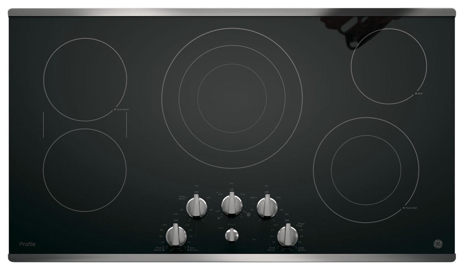 Ge Profile Series 36 Built In Electric Cooktop Stainless Steel On