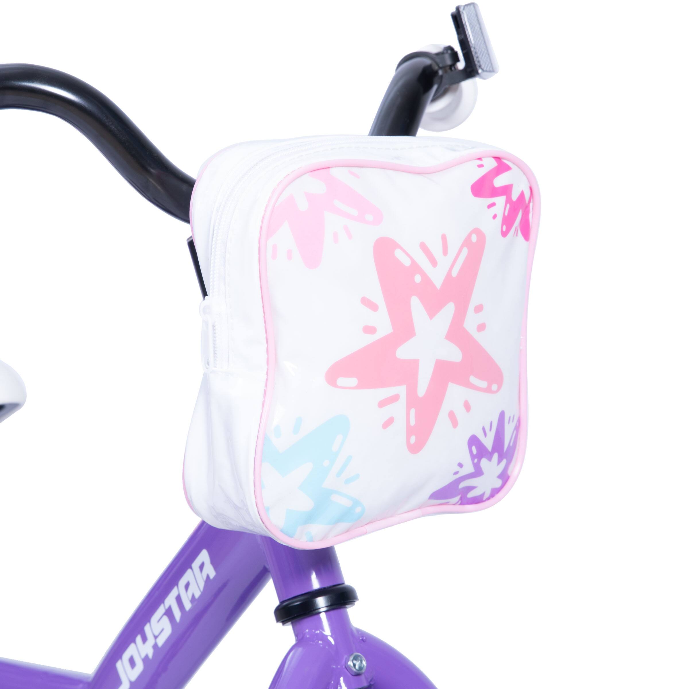 Alt View 6. JOYSTAR - JOYSTAR Zinnia 16" Kids Bike for Ages 4-7 Girls, Children's Bicycle with Training Wheels & Doll Seat, Purple - Purple.