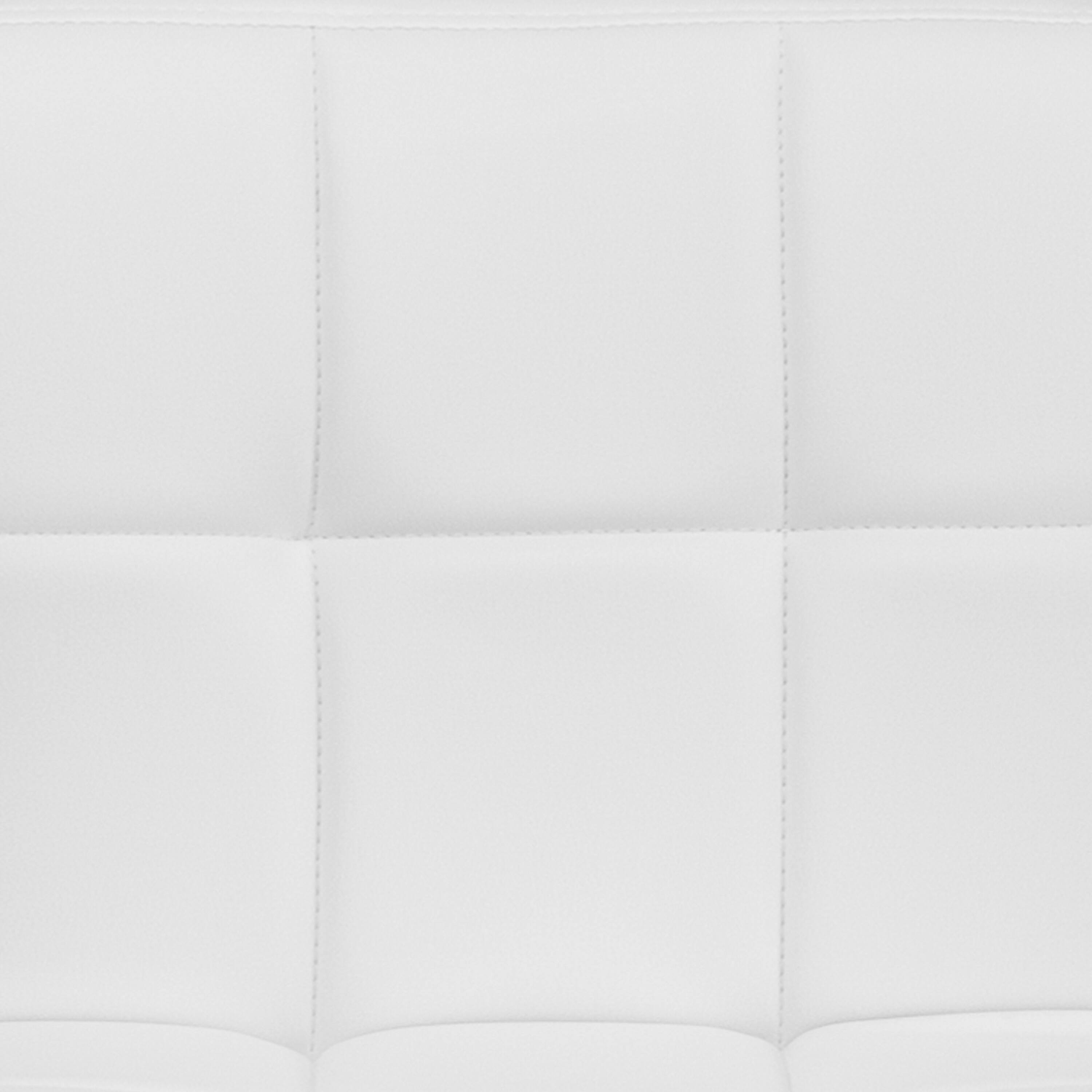 Alt View 18. Alamont Home - Contemporary Quilted Vinyl Adjustable Height Barstool with Chrome Base - White.