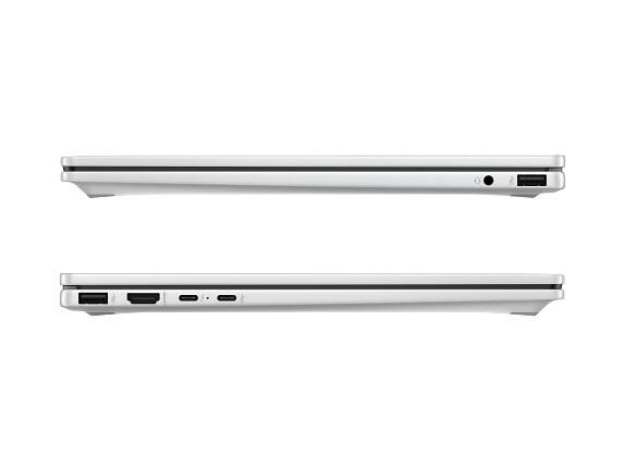Back. HP - HP OmniBook X Laptop Computer 14" 2K Touch Screen Intel Core Ultra 7 16 GB - Glacier silver aluminum.