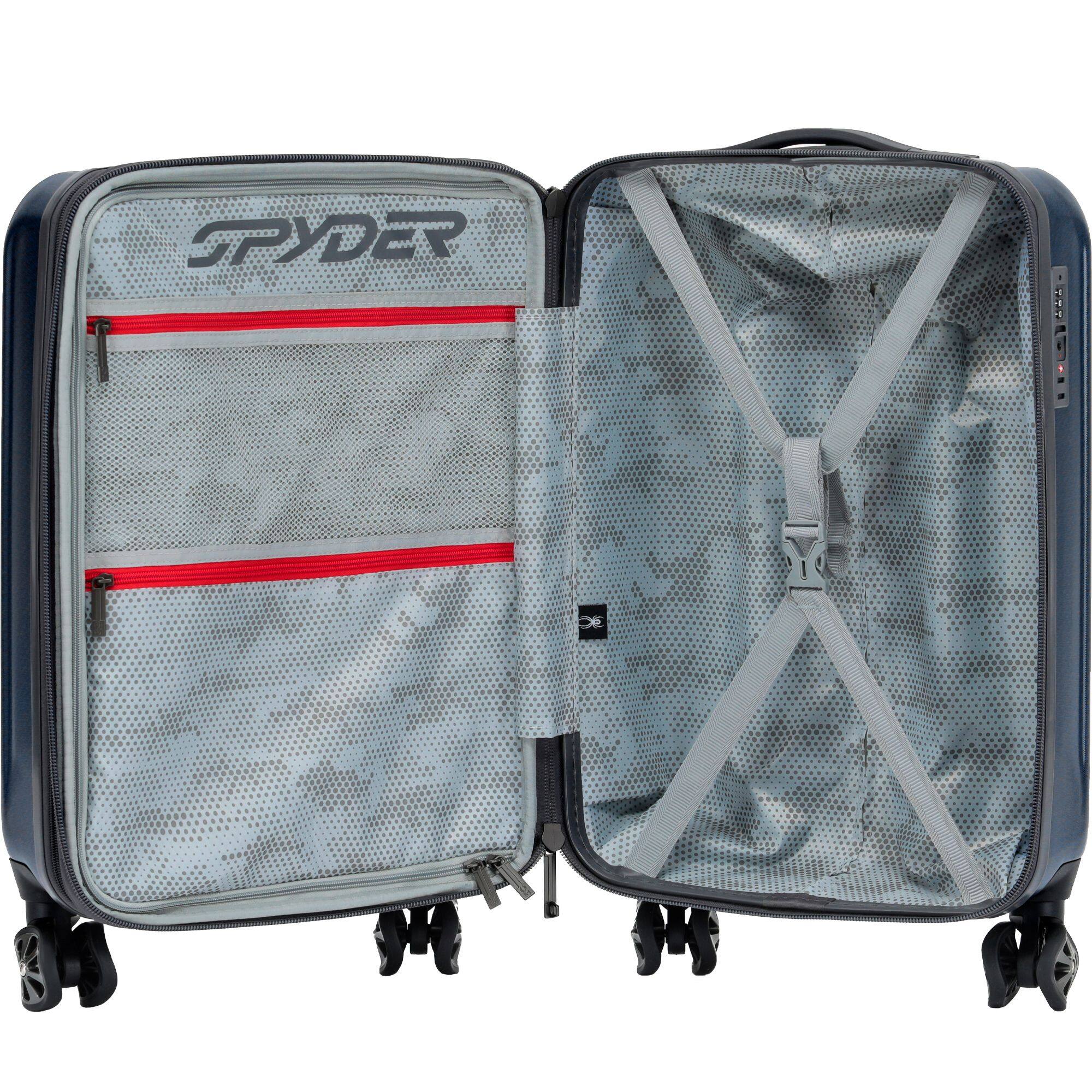 Left. Spyder - Spyder Rails 2 Piece Luggage Set with 360 Spinner Wheels, TSA Approved Lock, 20 Inch, 29 Inch - Carbon Blue.