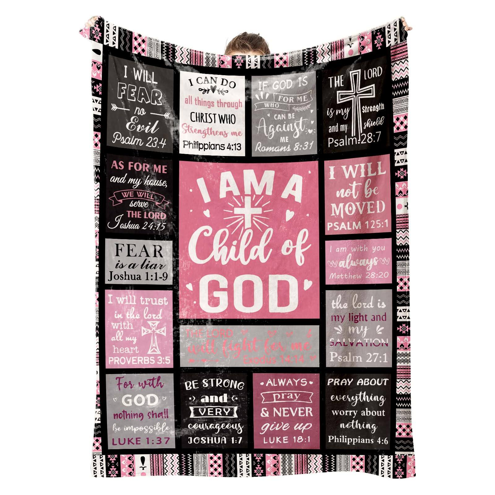 I WILL FEAR no evil Psalm 23:4

I CAN DO all things through CHRIST WHO Strengthens me Philippians 4:13

IF GOD IS FOR ME WHO CAN BE Against ME Romans 8:31

THE LORD is my Strength and my shield Psalm 28:7

AS FOR ME and my house, WE WILL serve THE LORD Joshua 24:15

I WILL not be MOVED PSALM 125:1

FEAR is a liar Joshua 1:1-9

I am with you always Matthew 28:20

I will trust in the LORD with all my heart PROVERBS 3:5

the LORD is my light and my SALVATION Psalm 27:1

For with GOD nothing shall be impossible LUKE 1:37

BE STRONG and VERY courageous JOSHUA 1:7

ALWAYS pray & NEVER give up LUKE 18:1

PRAY ABOUT everything worry about nothing Philippians 4:6

I AM A Child of GOD