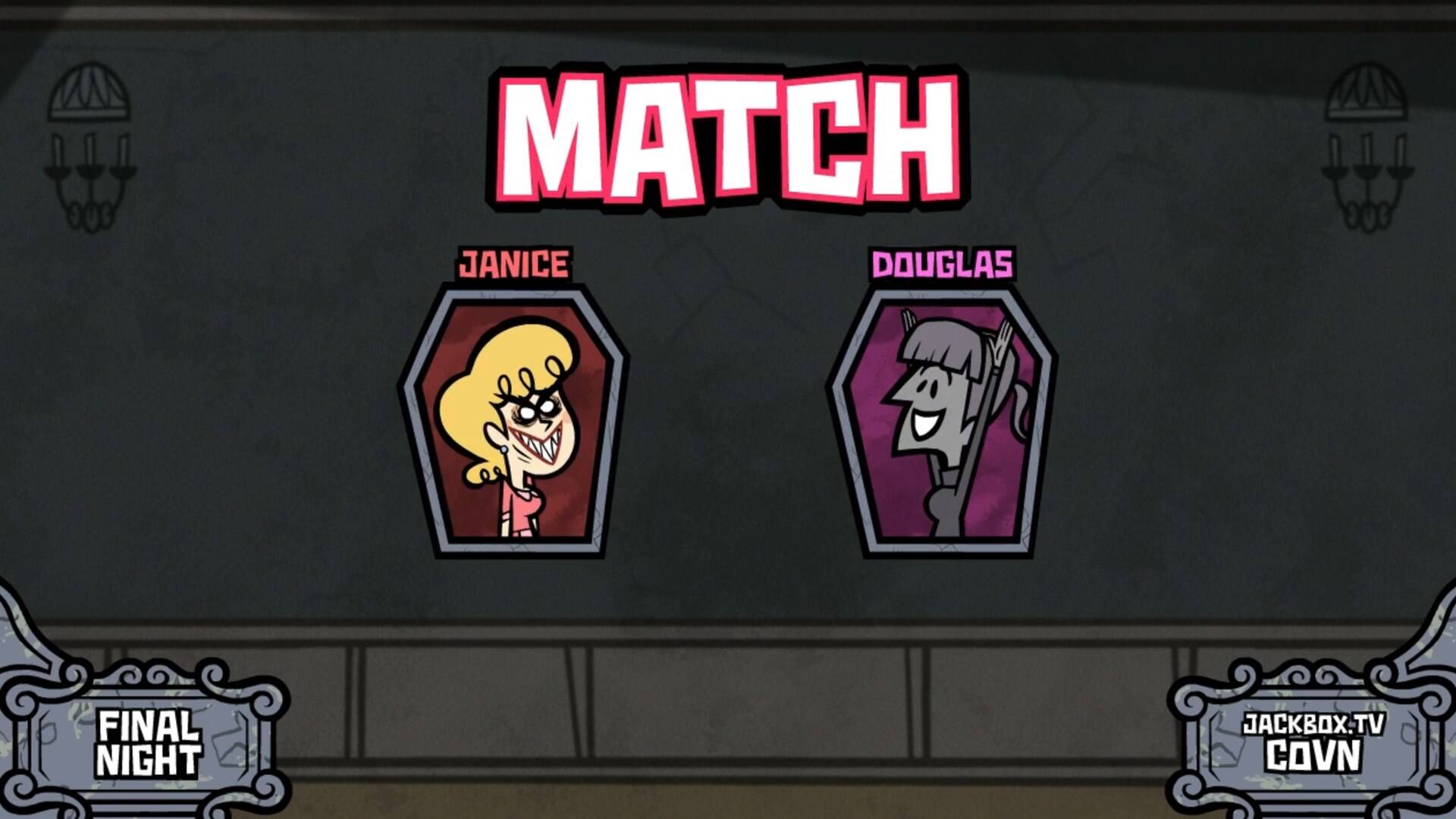 MATCH JANICE DOUGLAS FINAL NIGHT JACKBOX.TV COVN