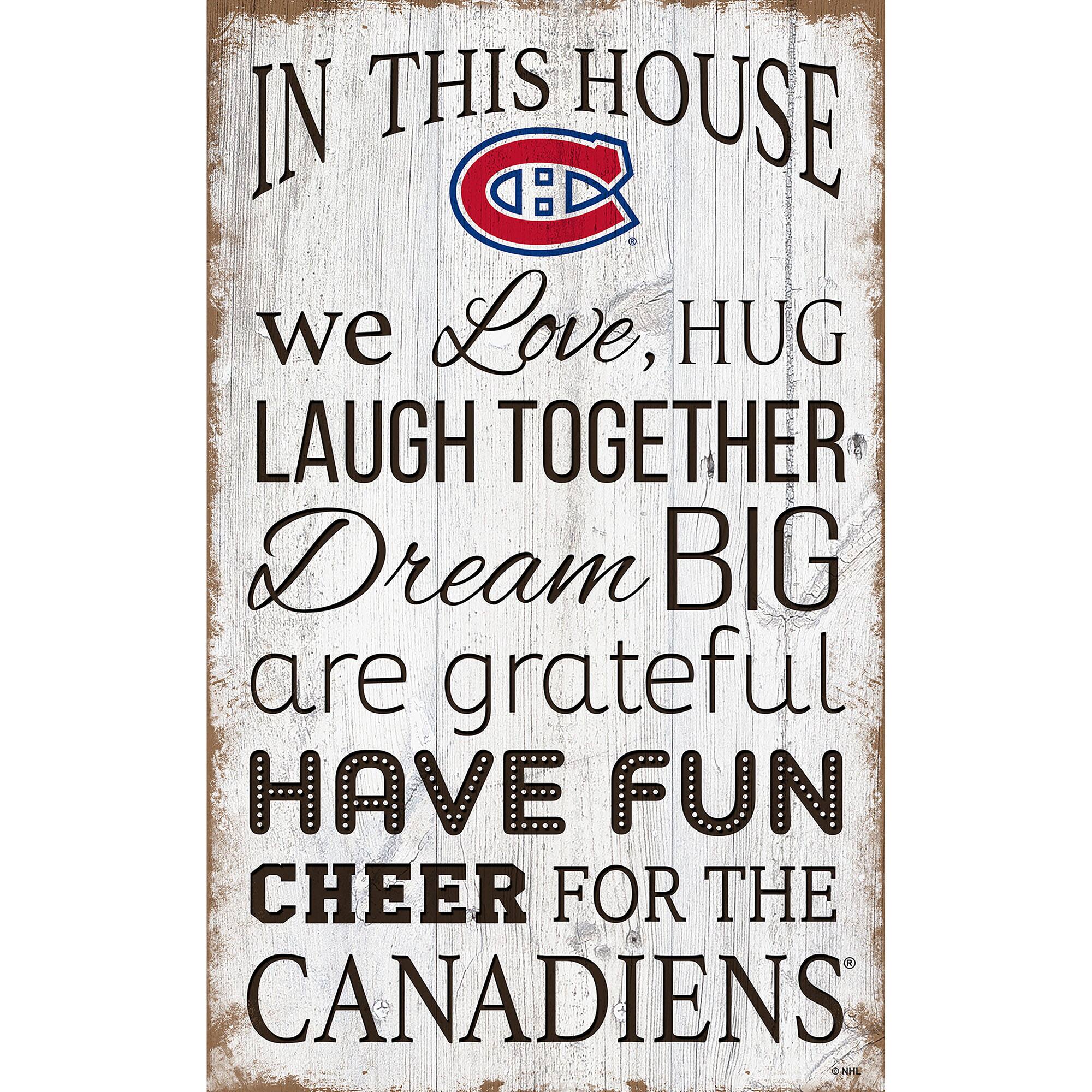 Montreal Canadiens 11'' x 19'' Team In This House Sign