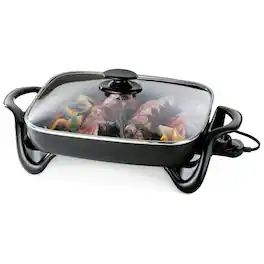 Presto - 16-Inch Extra Large Non-Stick Skillet with Glass Lid - Black
