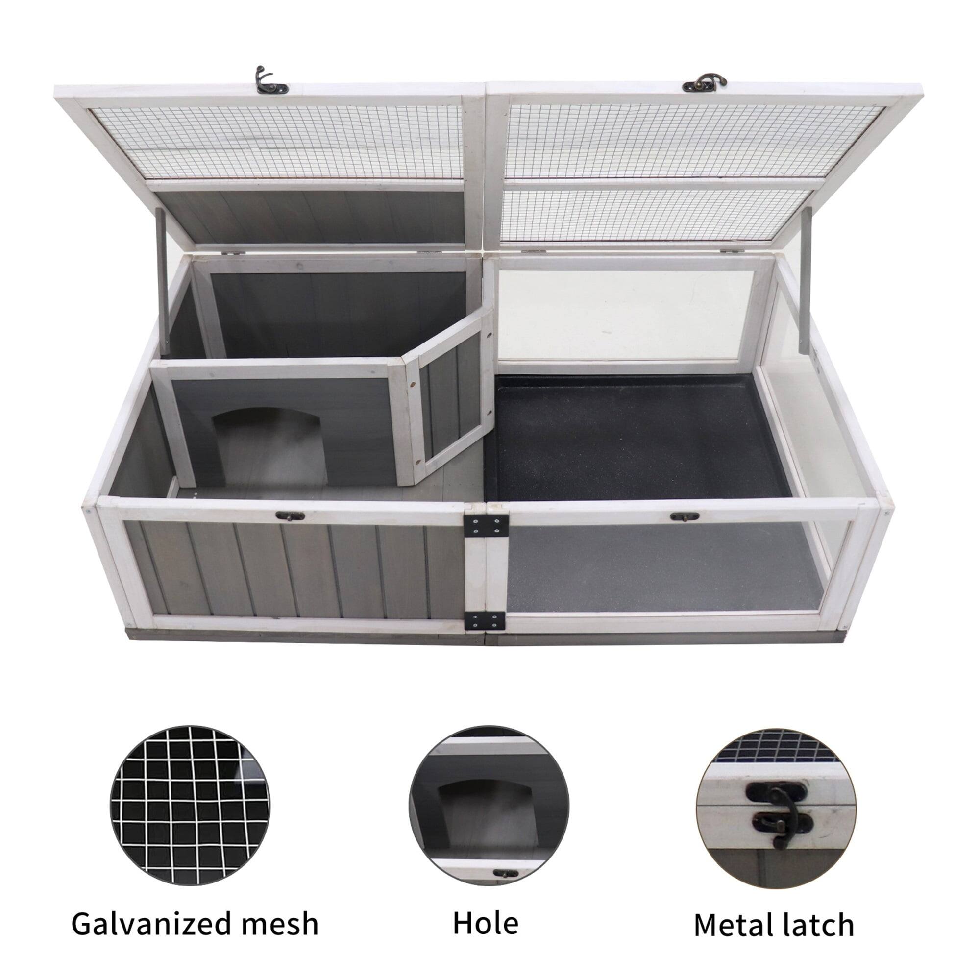 Galvanized mesh  
Hole  
Metal latch