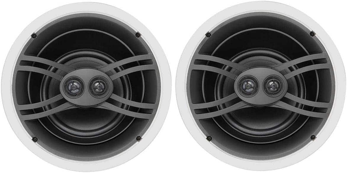 Yamaha - NS-IW280CWH 6.5" 3-Way In-Ceiling Speaker System (White, Pair) - Black