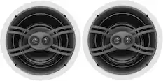 Front. Yamaha - Yamaha NS-IW280CWH 6.5" 3-Way In-Ceiling Speaker System (White, Pair) - BLACK.
