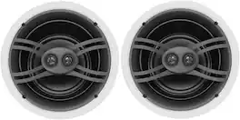 Yamaha - NS-IW280CWH 6.5" 3-Way In-Ceiling Speaker System (White, Pair) - Black