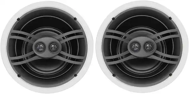 Front. Yamaha - Yamaha NS-IW280CWH 6.5" 3-Way In-Ceiling Speaker System (White, Pair) - BLACK.