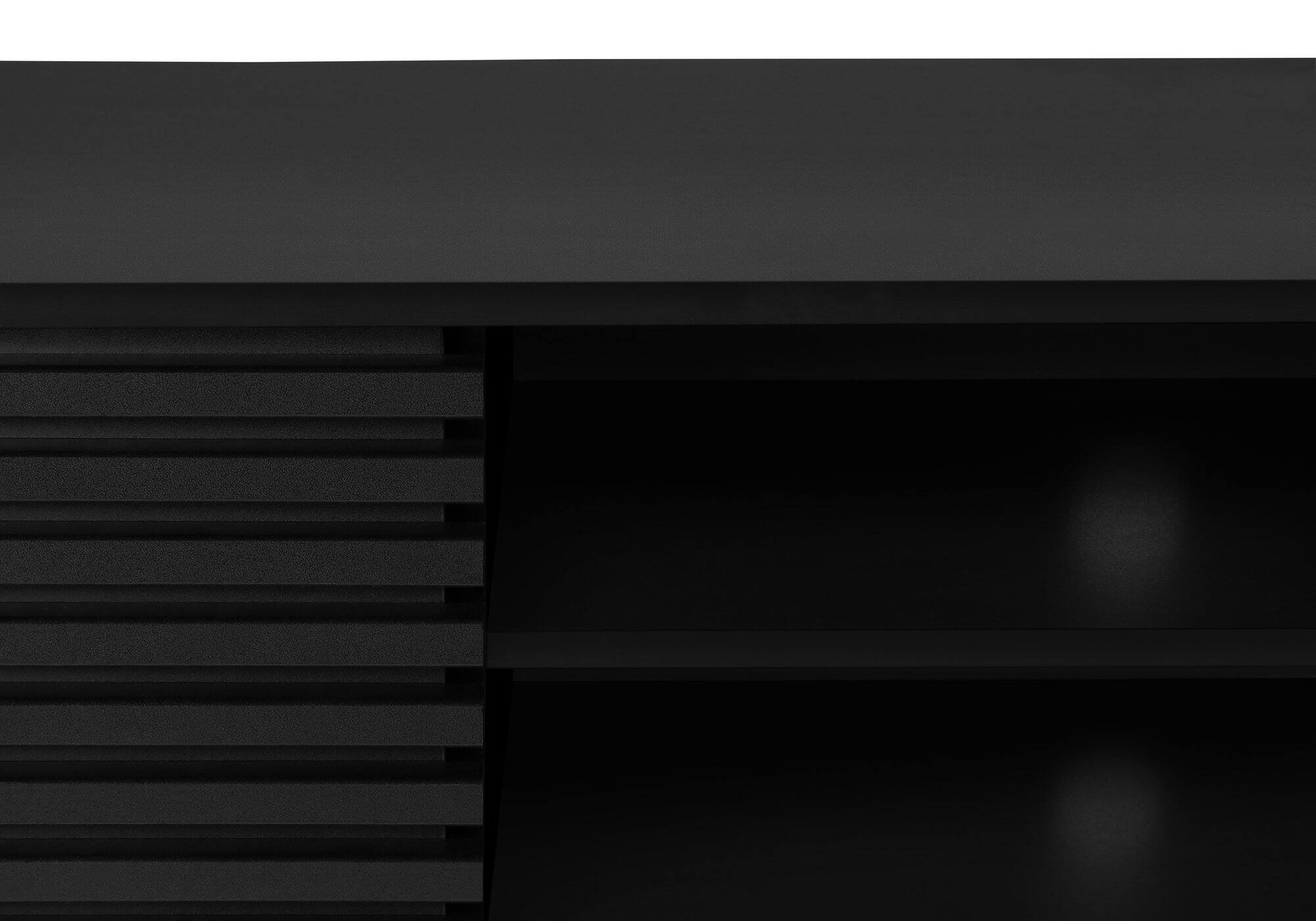 Alt View 1. Spaco - Spaco TV Stand for TVs Up to 80", 72” Entertainment Center Media Console with Laminate, Sliding Doors, Solid Wood Legs - Black.