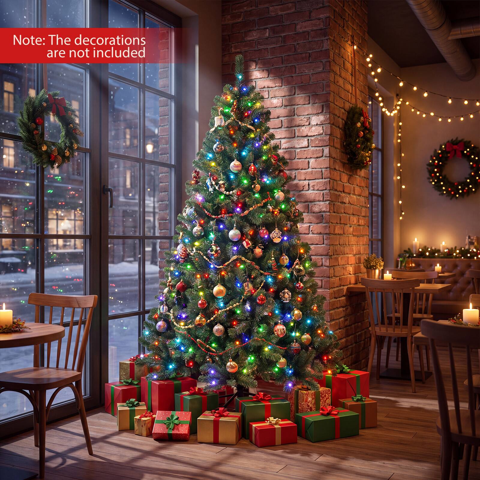 Note: The decorations are not included