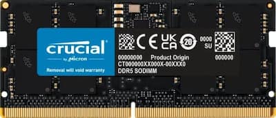 Crucial Micron 16GB DDR5 SDRAM Memory Module For Notebook 16 GB (1 Crucial Micron 16GB DDR5 SDRAM Memory Module For Notebook 16 GB (1