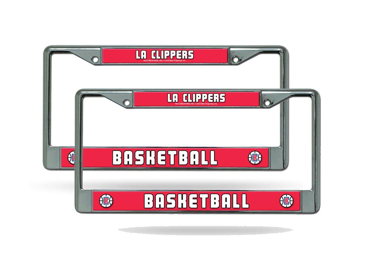 Los Angeles Clippers NBA (Set of 2) Chrome Metal License Plate Frames