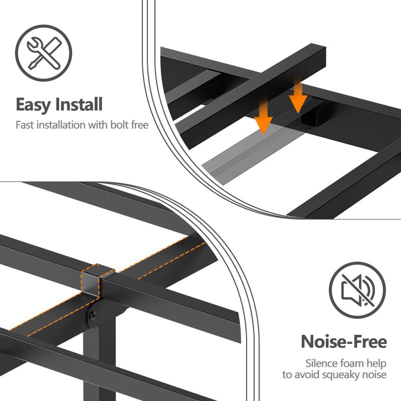Easy Install  
Fast installation with bolt free  

Noise-Free  
Silence foam helps to avoid squeaky noise