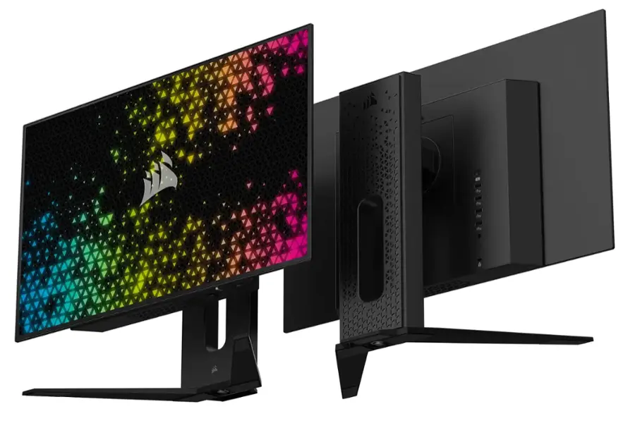 Alt View 14. CORSAIR - XENEON 27" OLED QHD FreeSync Premium and G-SYNC Compatible Gaming Monitor with HDR (HDMI, USB, DisplayPort) - Black.