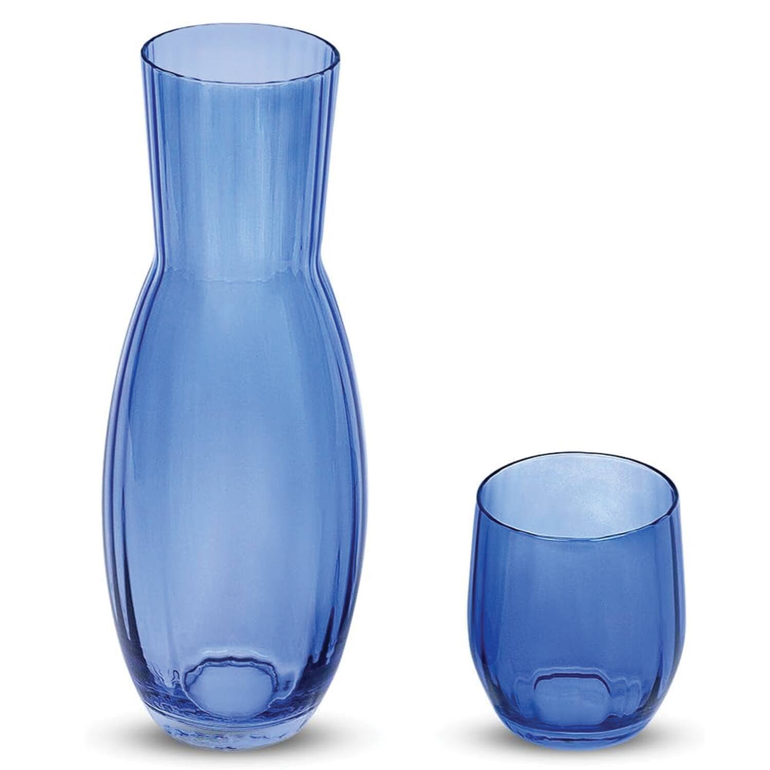 Angle. American Atelier - Cobalt Bedside Carafe 2-Piece Set 39.23 OZ. - Blue.
