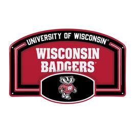 Evergreen Enterprises - Wisconsin Badgers 11" x 17" Embossed USA Steel Buckle Wall Sign - Multicolor