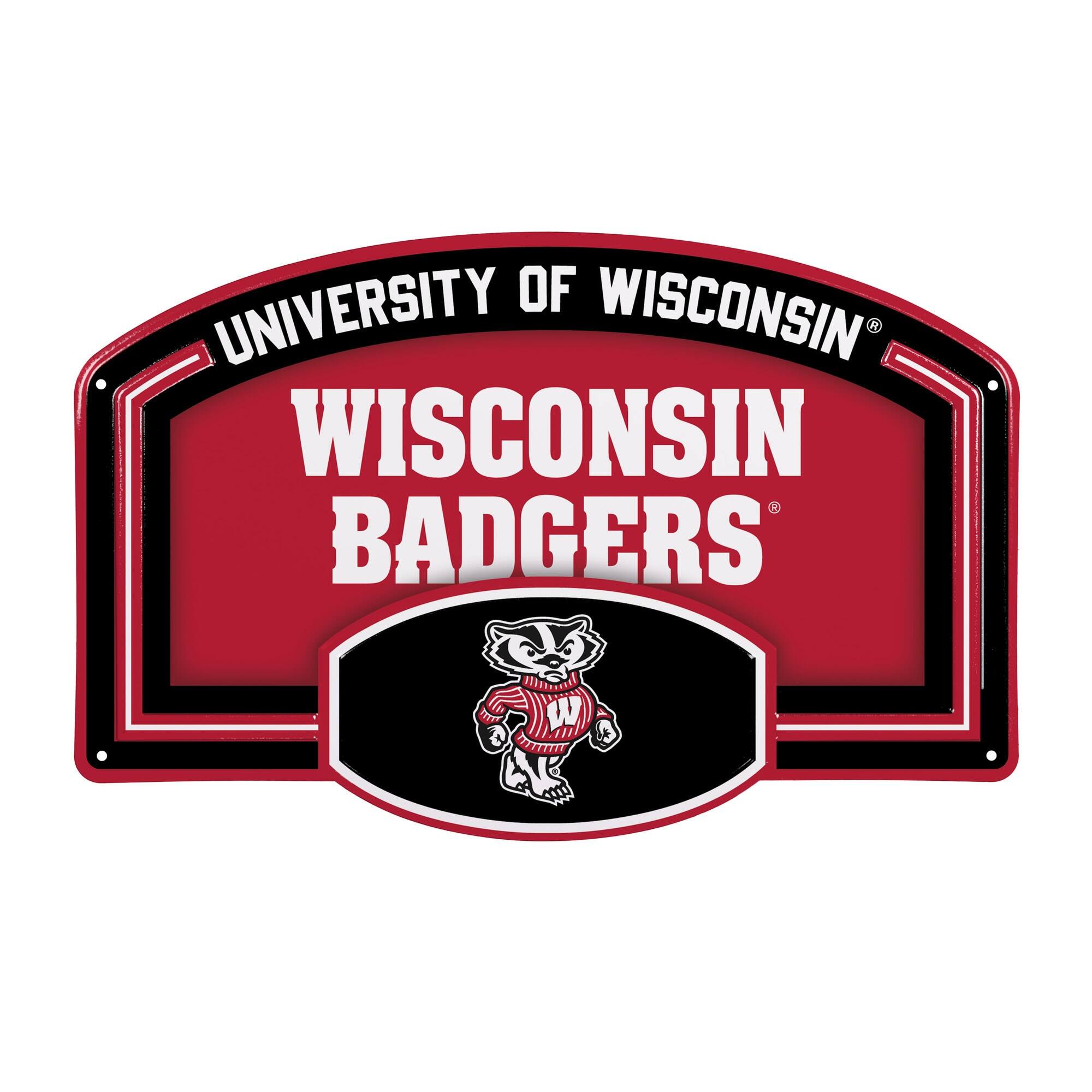Wisconsin Badgers 11" x 17" Embossed USA Steel Buckle Wall Sign