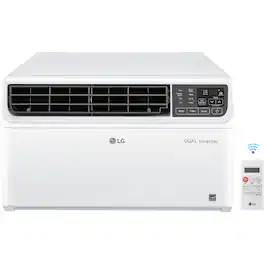 LG - 450 Sq. Ft. 10,000 BTU Smart Inverter Window Air Conditioner - White