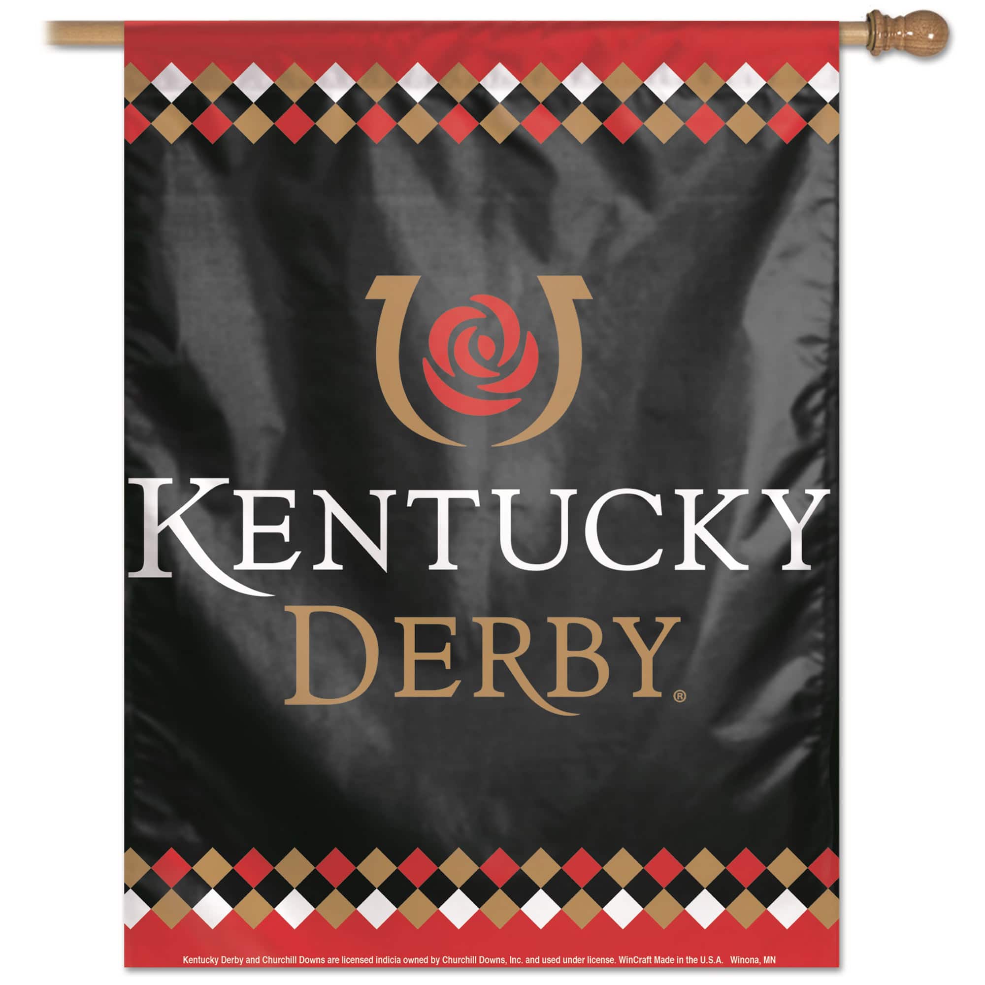 WinCraft - Kentucky Derby 28" x 40" Single-Sided Vertical Banner - Black