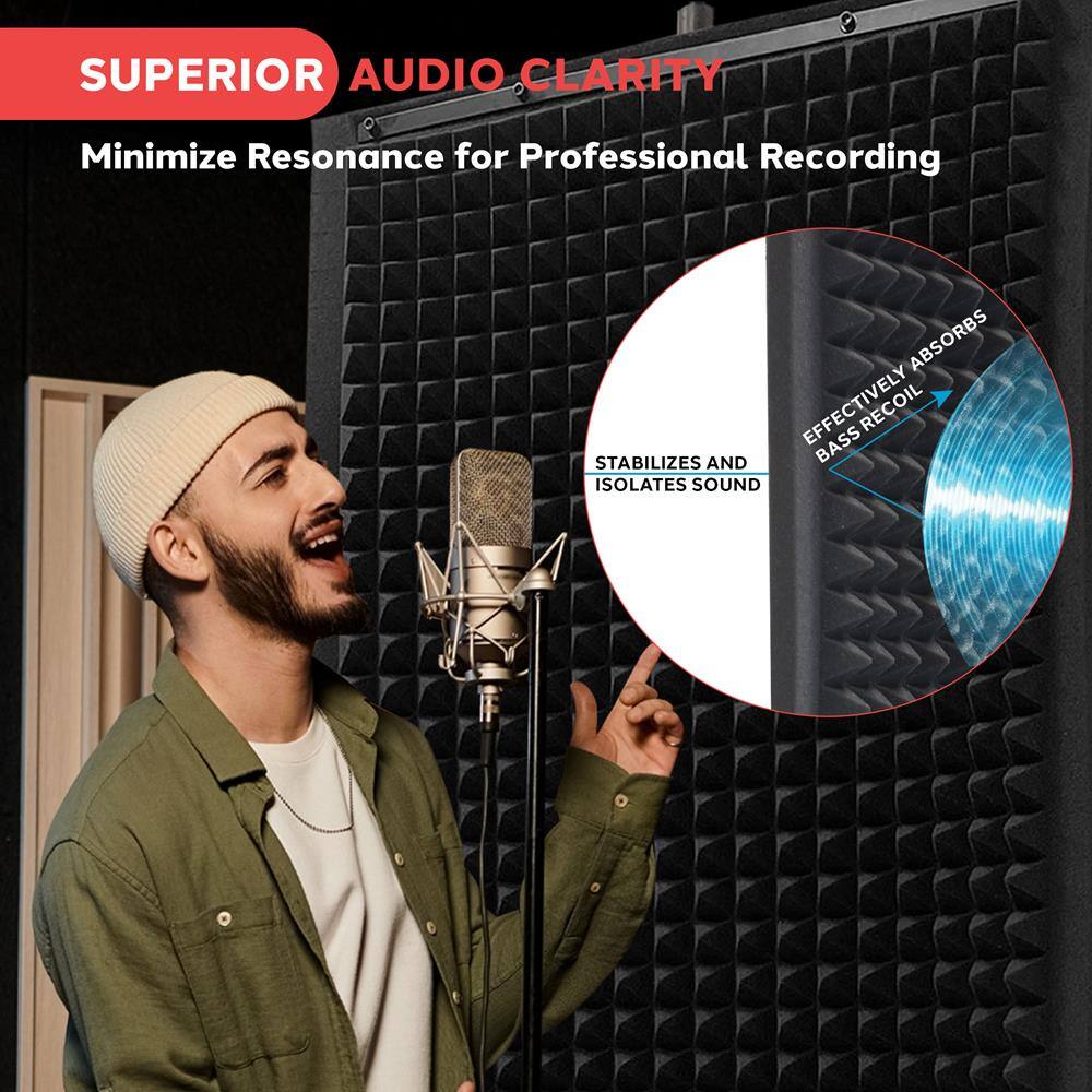 SUPERIOR AUDIO CLARITY  
Minimize Resonance for Professional Recording  

ABSORBS EFFECTIVELY  
BASS RECOIL STABILIZES AND ISOLATES SOUND