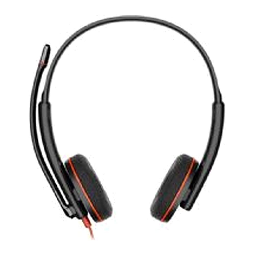 Back. HP - Poly Blackwire 3220 Stereo USB-C-A Headset with Inline Controls - 10 Pack - Black.