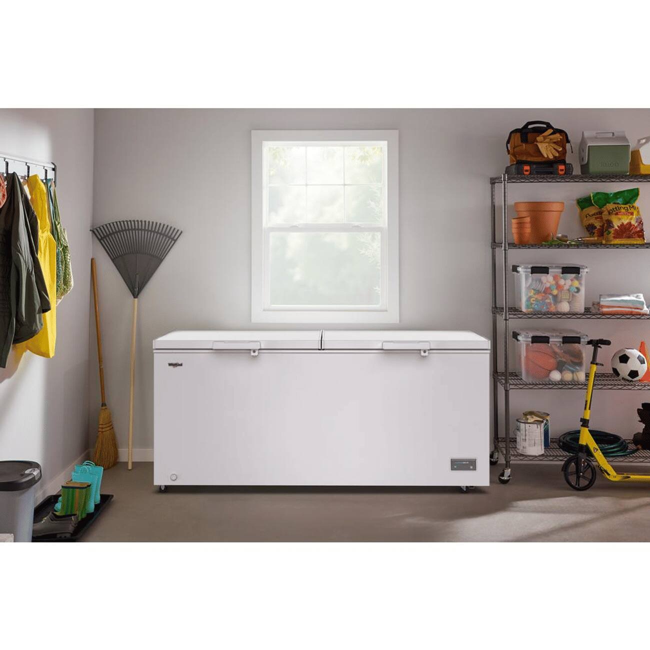 Alt View 2. Whirlpool - Whirlpool 22 cu. ft. Convertible Freezer-to-Fridge Chest Freezer with 4 Storage Baskets - White.