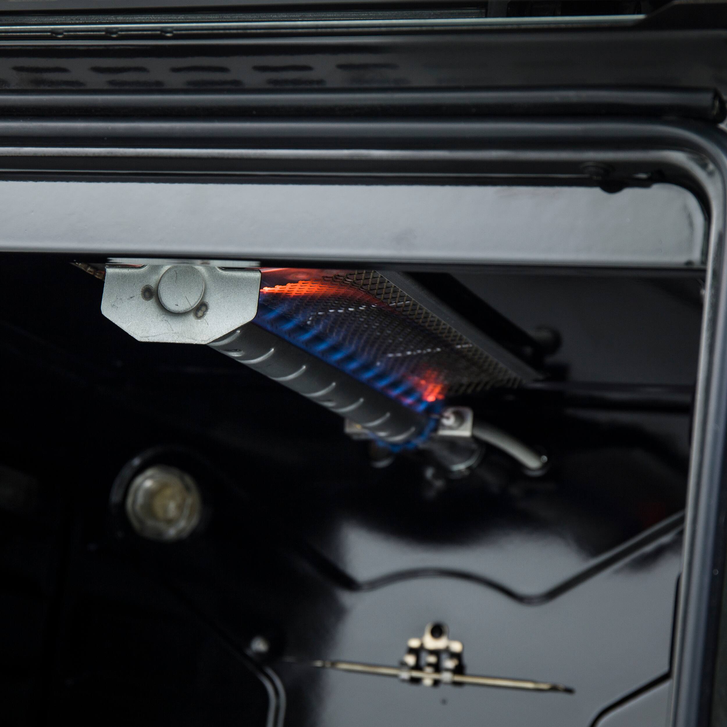 Alt View 18. Forno Appliances - Breno 2.3 Cu. Ft. Freestanding Gas Convection Range with Storage Drawer - Silver.