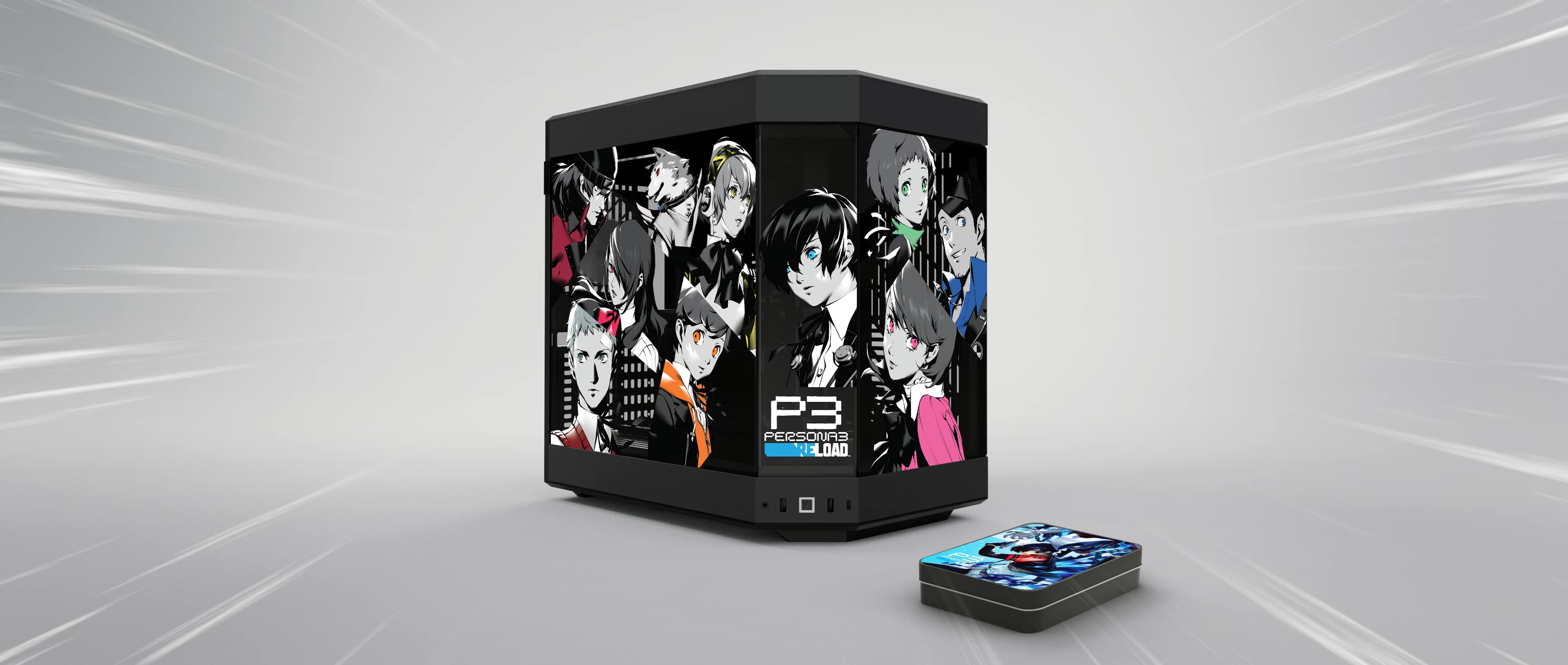 HYTE - Y60 Persona 3 Reload Official Mid-Tower ATX Gaming PC Desktop Case - Black - Front_Zoom