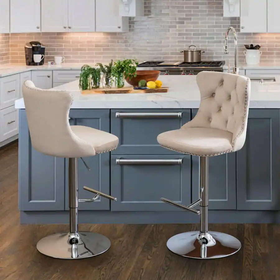 Ecooso Set of Adjustable Swivel Bar Stools (25 33